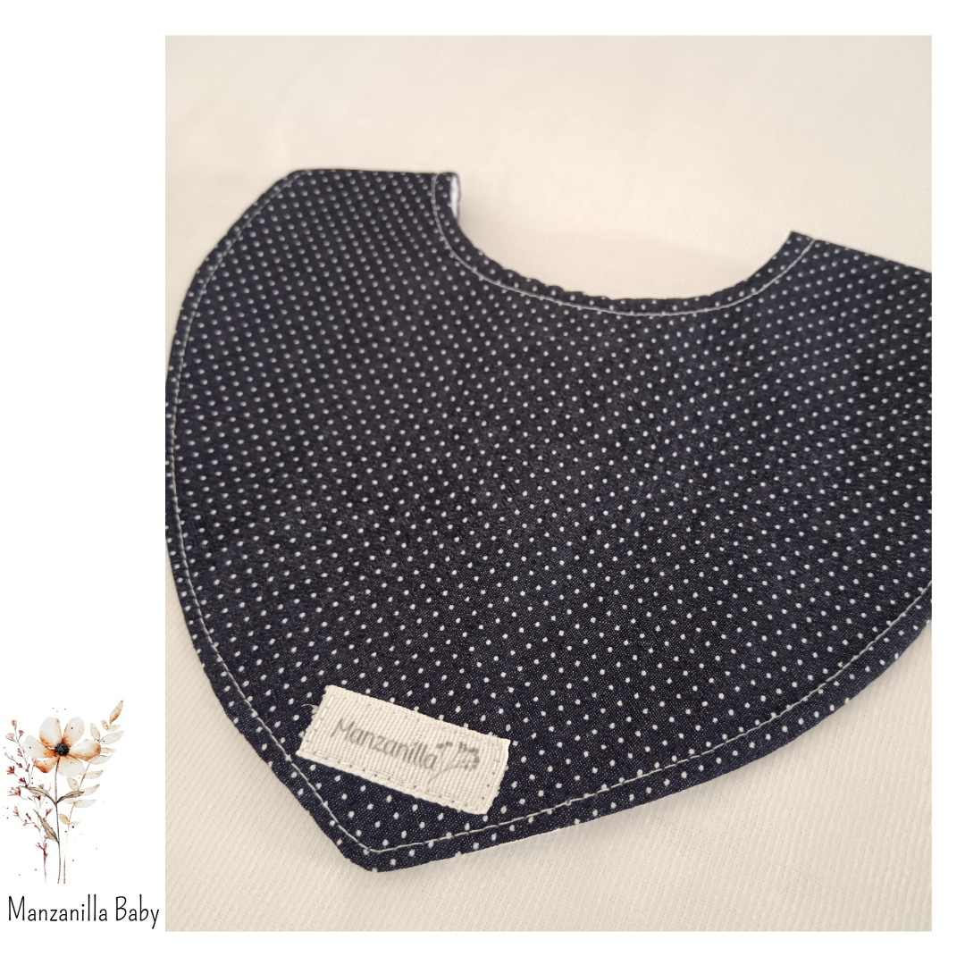 Babero Lunares Azul