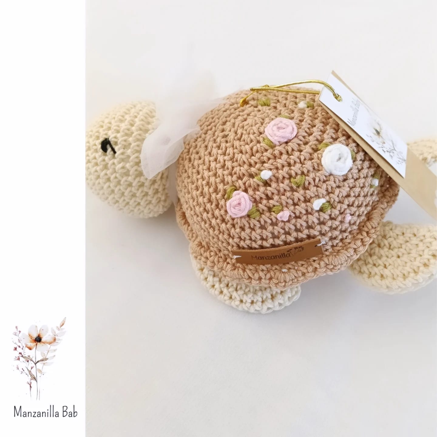 Tortuga Caramelo Bordada