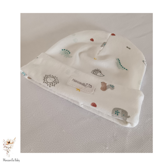 Gorrito Animalitos Verde Agua