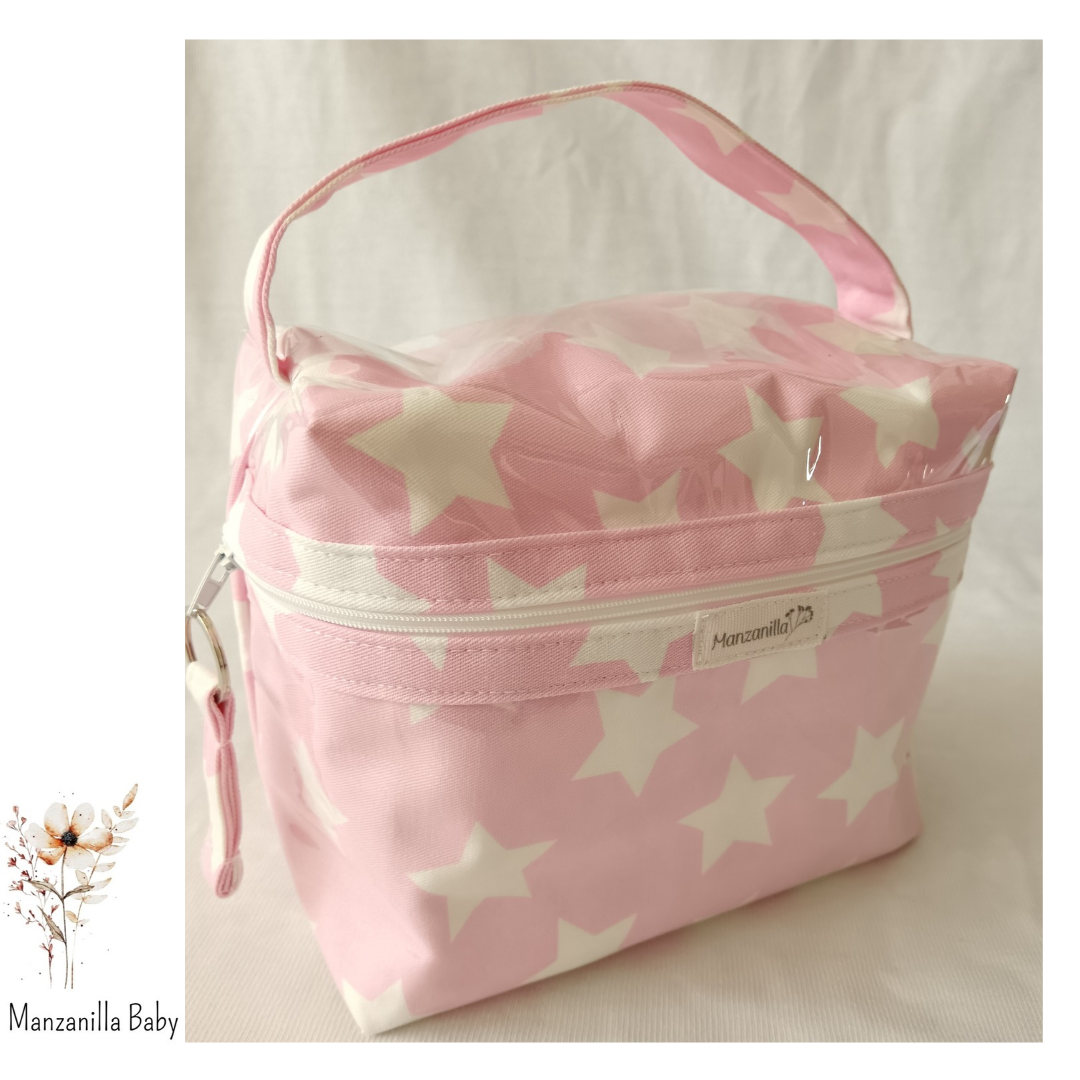 Necessaire Bolsito Rosa Estrellas
