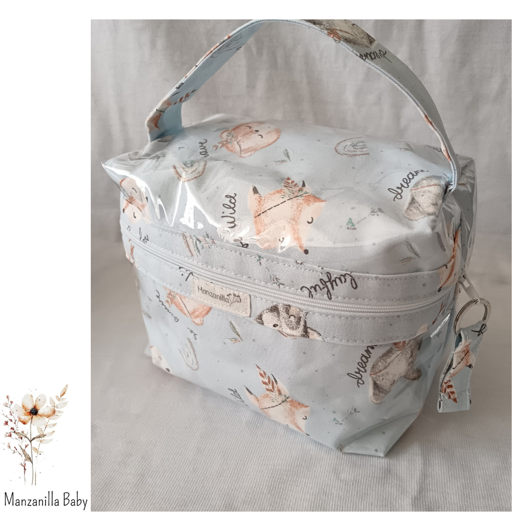 Necessaire Bolsito Boho Celeste