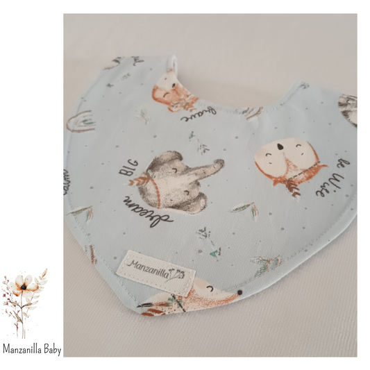 Babero Boho Celeste