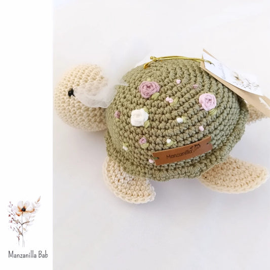 Tortuga Verde Oliva Bordada